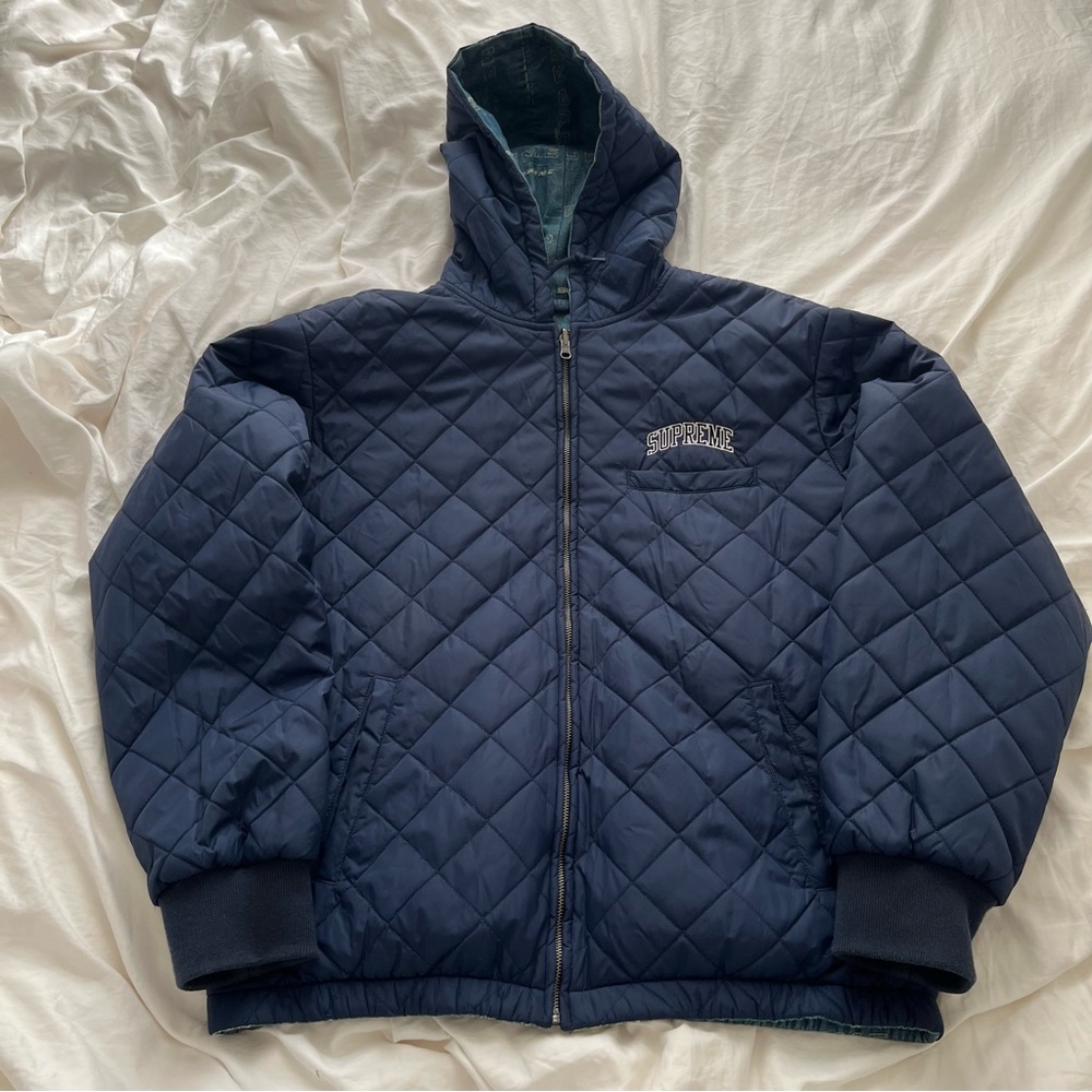Supreme Reversible Denim Nylon Work Jacket